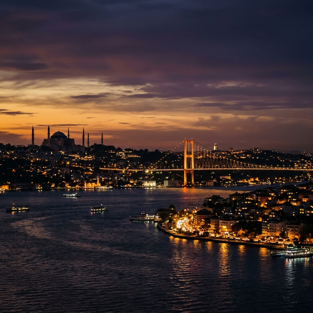İstanbul Boğazı ve şehir manzarası